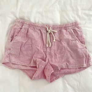 Aerie Pink Acid Wash Cotton Shorts